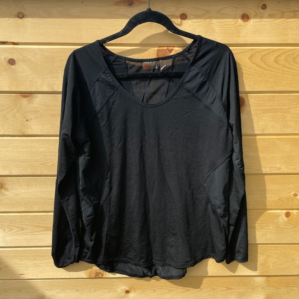 Black Zella Long Sleeve Workout T-shirt